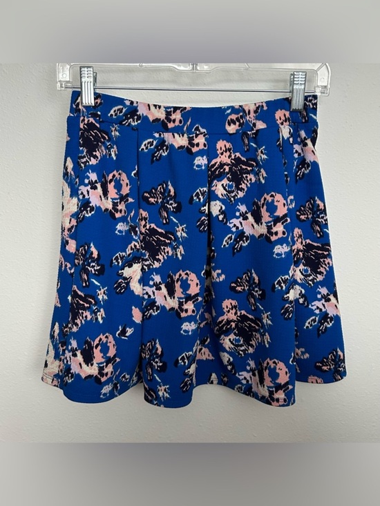 Joe Benbasset Dresses & Skirts - Joe Benbasset Blue Floral Skirt with Pink and Black Print